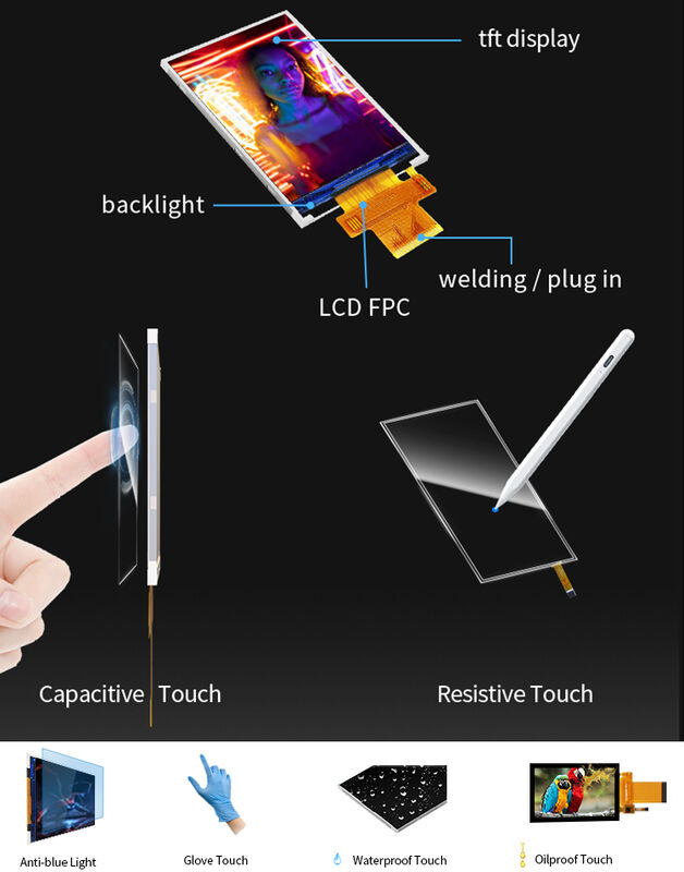 Polcd ST7789V2 2.4 Tft Display Kleur 262K TFT LCD Module 48.96mm TFT LCD