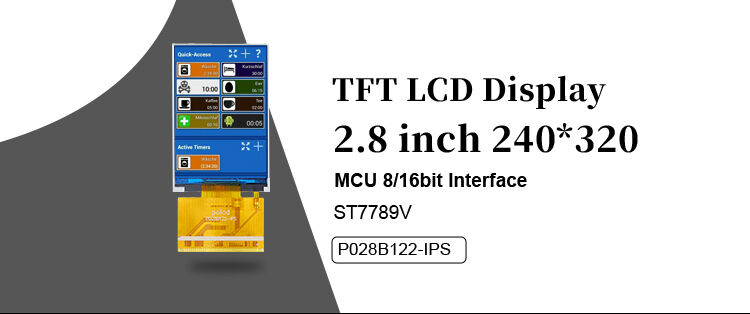 Polcd 2,8 inch TFT Display 240x320 Pixel IPS Screen Panel 37 Pin MCU ST7789V TFT LCD-module