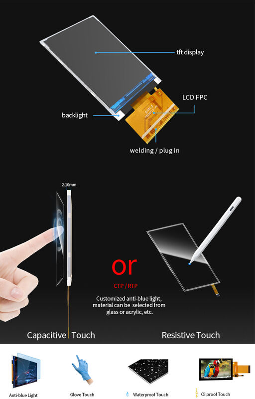 Polcd 2,8 inch TFT Display 240x320 Pixel IPS Screen Panel 37 Pin MCU ST7789V TFT LCD-module