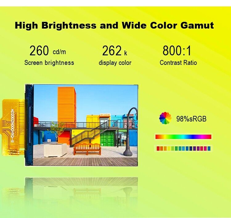 Polcd 240*320 2' kleurrijk LCD-scherm met hoge helderheid SPI-interface IPS TFT Active Matrix LCD-scherm