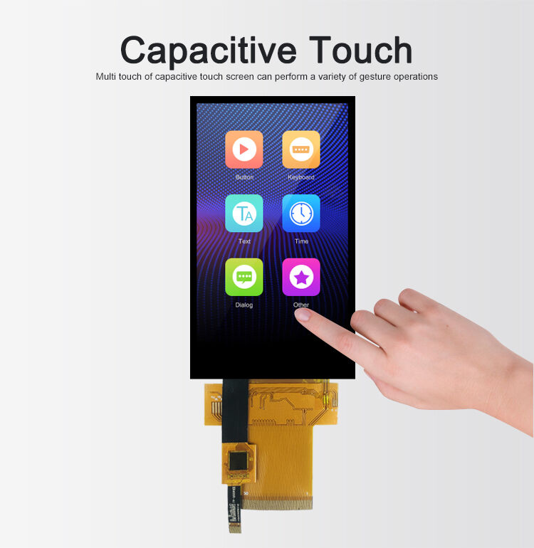 Polcd 3.97 inch 480*800 Resolutie 50pin High-Brightness MCU interface Touch TFT LCD Display Module