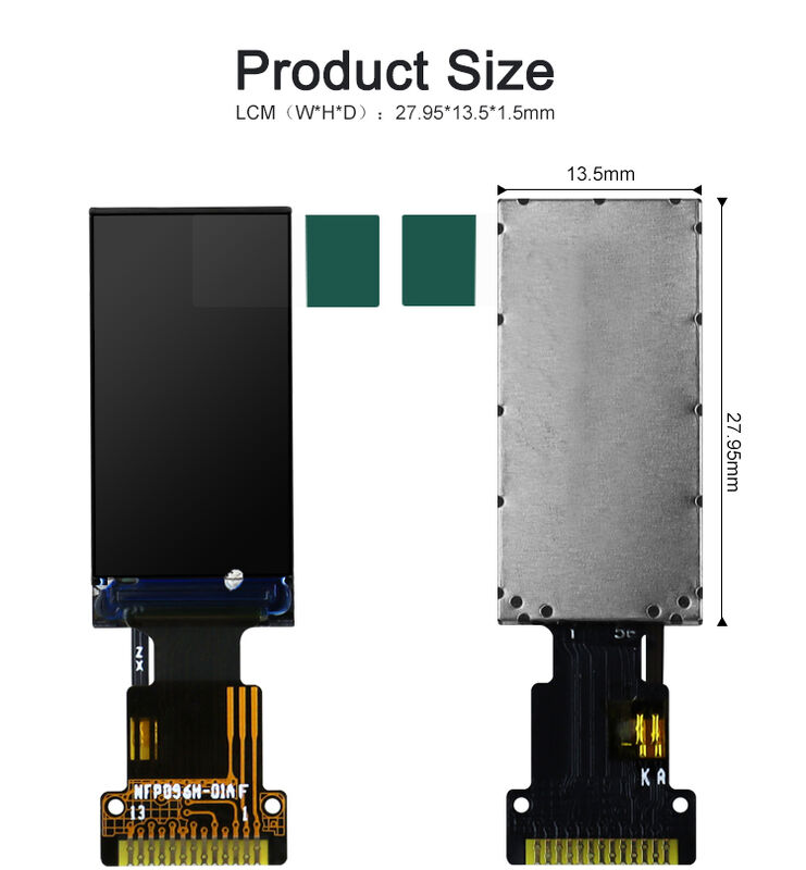 Polcd 0,96 inch LCD leverancier 80*160 SPI Interface met IPS kijkhoek Custom FPC TFT Display Module