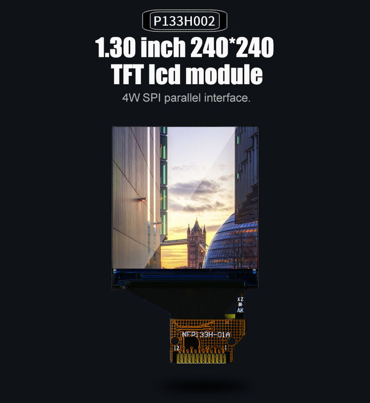 Polcd Vierkante LCD Fabrikant Kleine Afmeting 240*240 SPI Interface IPS TFT 1.3 Inch LCD Display Paneel
