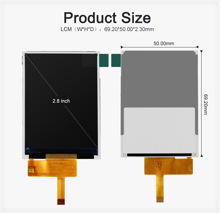 Polcd 2,8-inch resolutie 240 * 320 Spi-interface TFT grafische LCD-displaymodule voor verschillende toepassingen