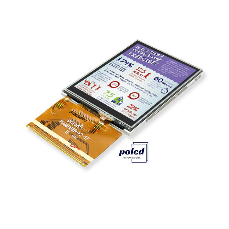 Polcd 2,8 inch 240*320 QVGA MCU 16bit TFT LCD-schermmmodule 37Pin LCD-scherm met touch panel