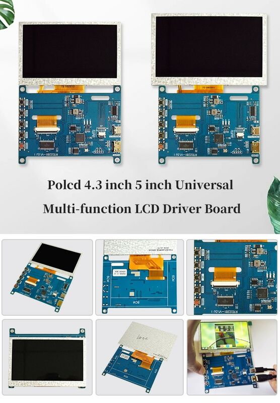 Polcd RTD2281 Multifunctionele Raspberry Pi Display Screen Universele LCD Driver Board 4,3 inch 5 inch H-DMI USB Controller Board