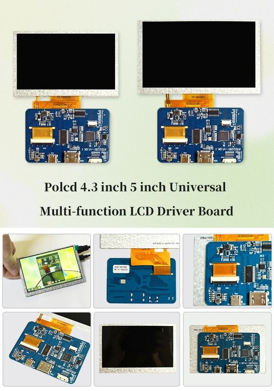 Polcd 4,3 inch 5 inch Multifunctionele HD-MI USB LCD Driver Board voor DIY Monitor Raspberry Pi Display