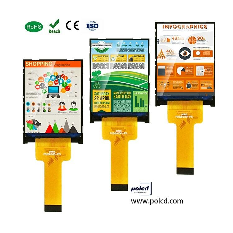 Polcd 2 inch 240*320 IPS Scherm Transmisief ST7789V 300 nit 20 pin MCU interface TFT LCD-Module Display