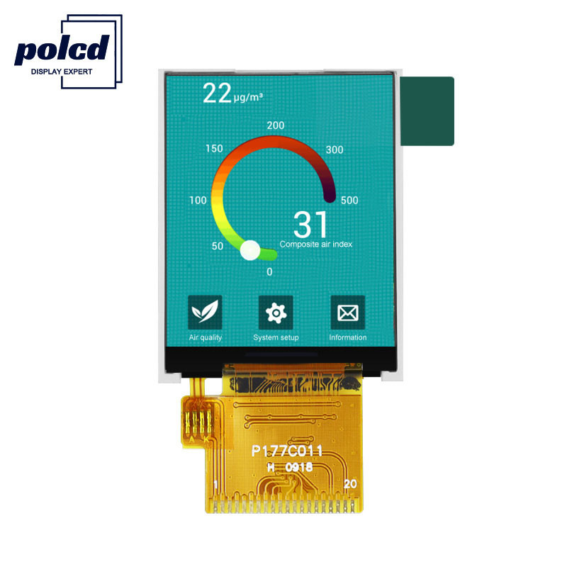 Polcd 1,77 inch Tft 128 * 160 kleuren 262K RGB LCD-scherm normaal zwart