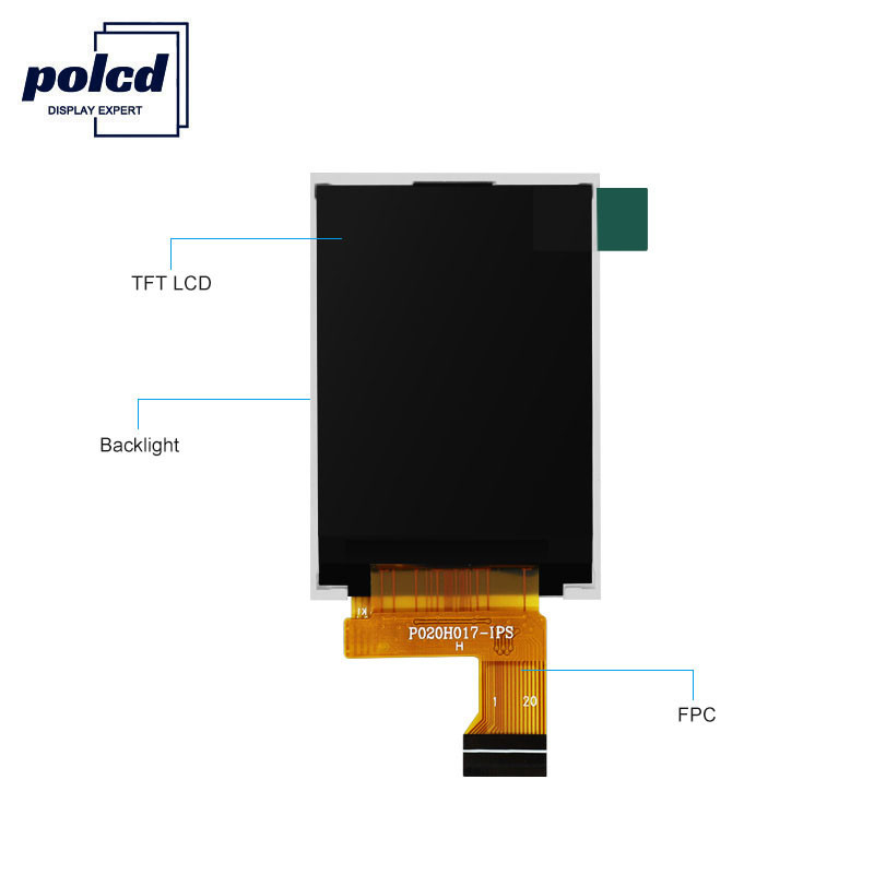 Polcd 262K 2.4Mm 2 Inch Lcd-scherm ST7789V IPS TFT LCD-scherm 240X320