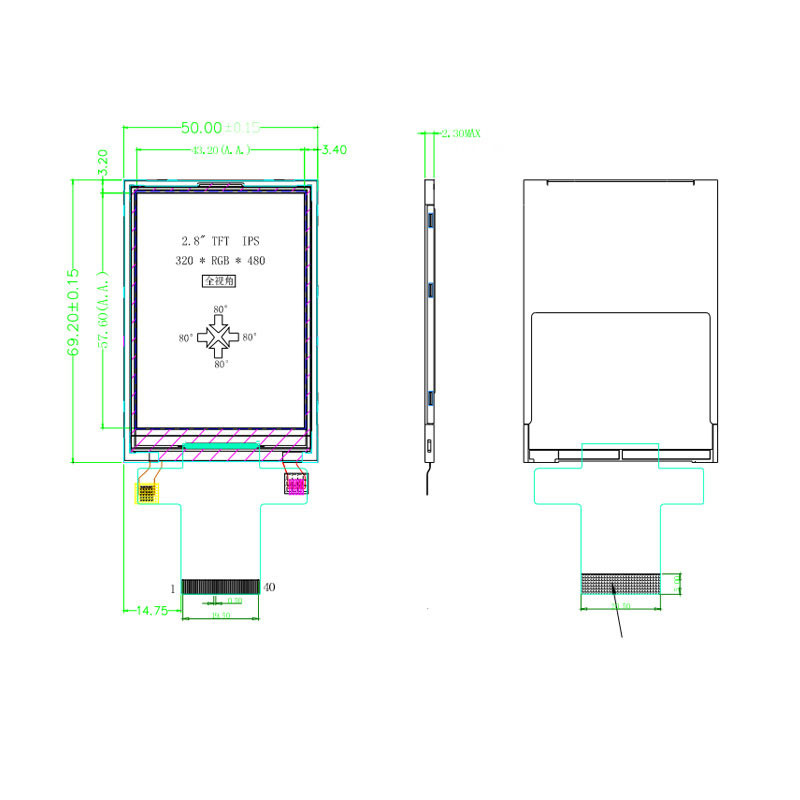 Polcd 4 Draad ST7789V IPS TFT LCD Display 2.8 Spi Tft Module 240X320 Pixels