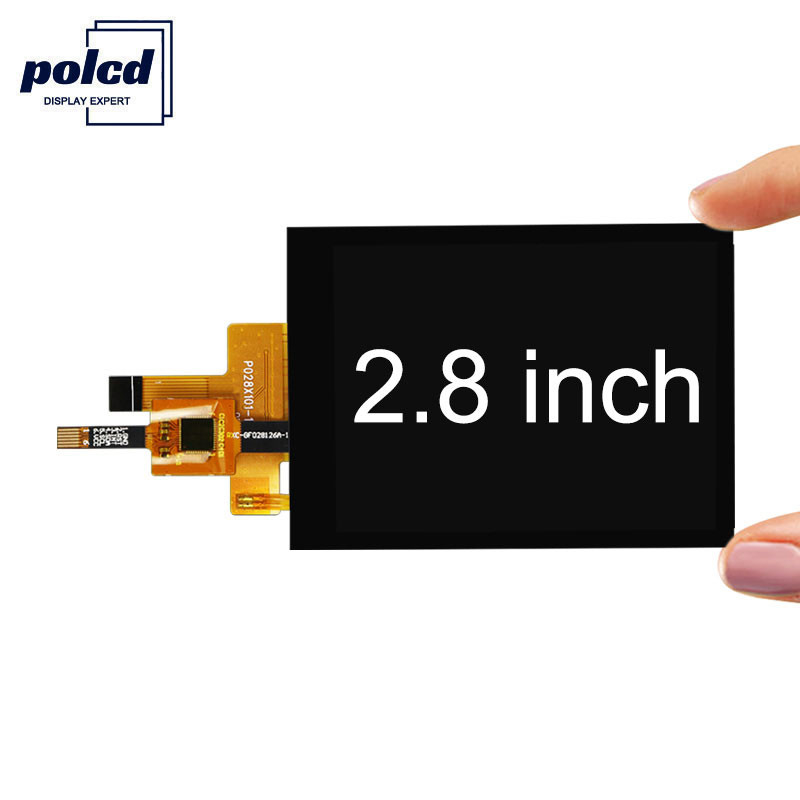 Polcd 300 Nit TFT Capacitief touchscreen RoHS 2,8 inch Tft Touch Shield