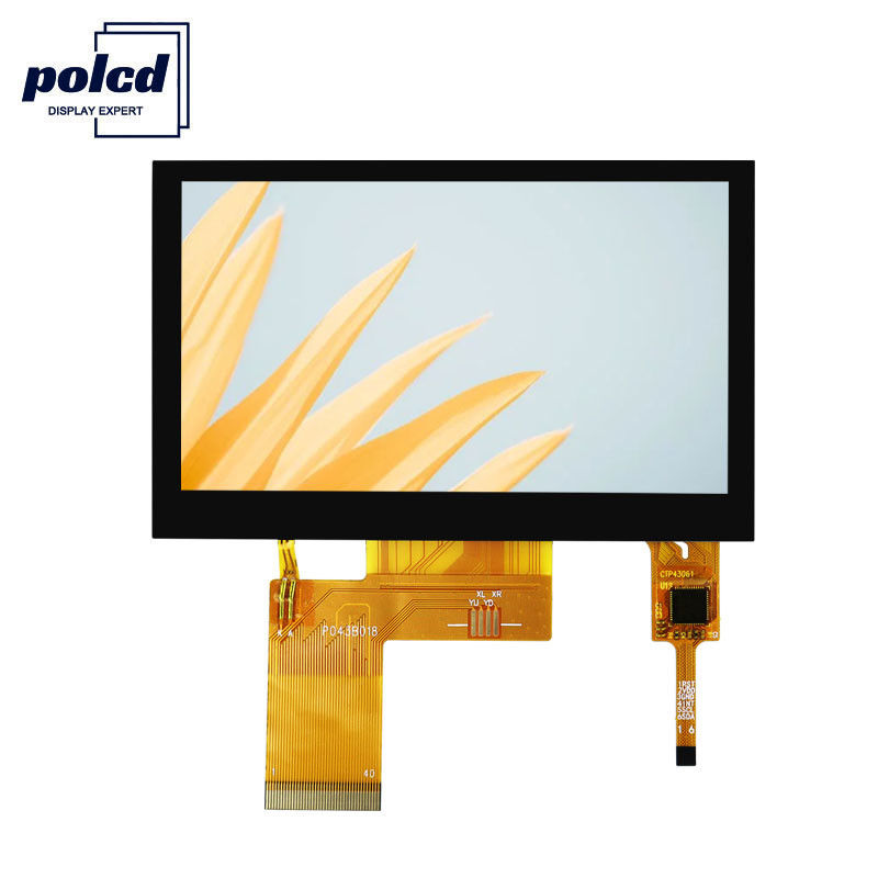 Polcd Pixel 800x480 Tft Capacitieve Touch RGB 24 Bit 4.3 Tft Lcd Touch Screen