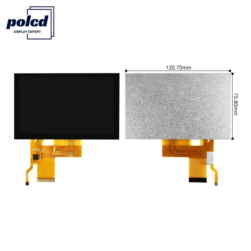 Polcd 300 Nit IPS TFT LCD RGB 24 Bit 5 Inch Lcd-scherm Voor Pc ISO9001