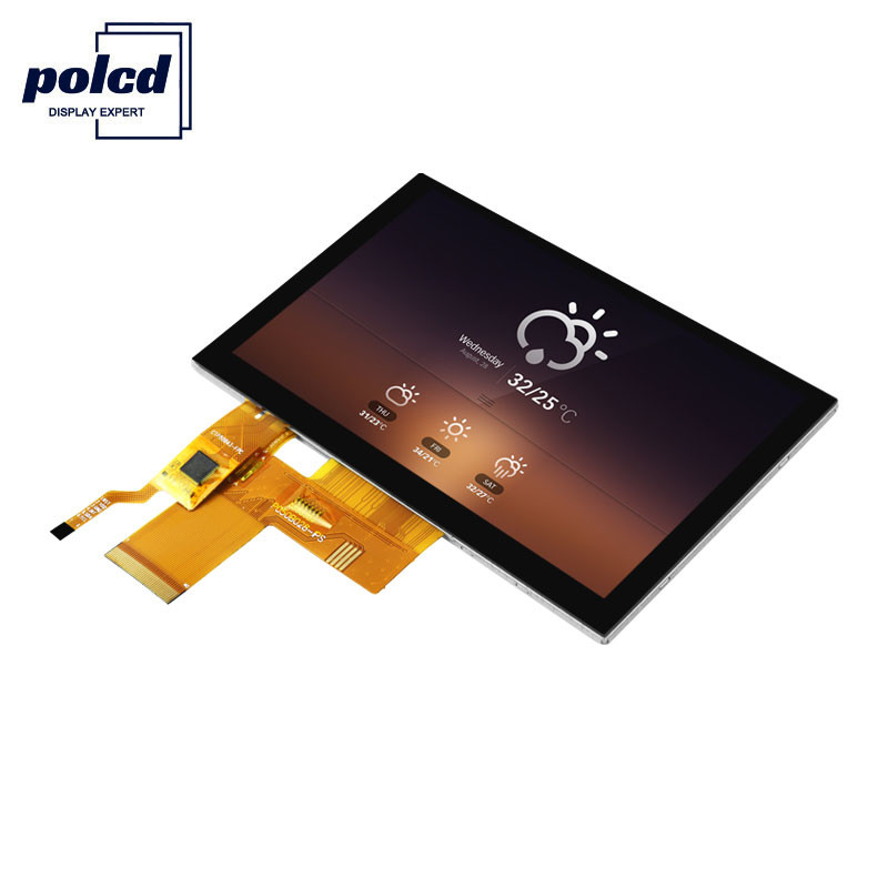 Polcd 300 Nit IPS TFT LCD RGB 24 Bit 5 Inch Lcd-scherm Voor Pc ISO9001