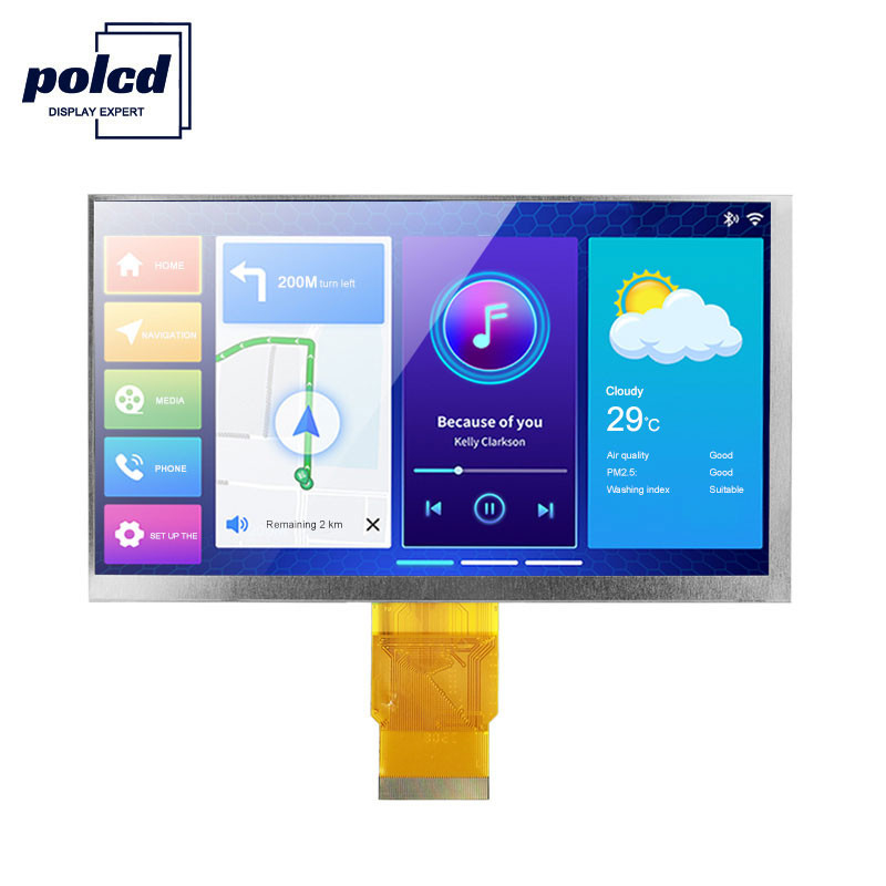 Polcd 300cd/M 7 Inch 800x480 RGB 24 Bit Hoge Helderheid LCD Display Industriële